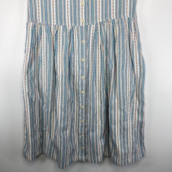 Vintage Northern Reflections Blue Red White Floral Jumper Dress NWT Small - Picture 3 of 9